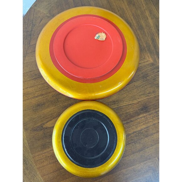 Vintage Russian Made in USSR Laquered Plate Gold Black Wooden Ware Folk Art READ - Picture 10 of 14